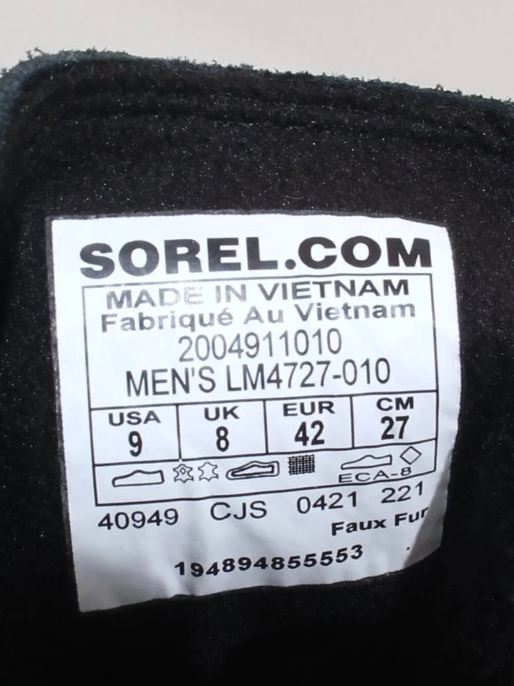 Mens Sorel Explorer Next Size 9 Black Suede Waterproof Boots